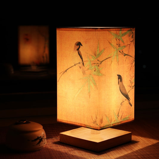 JAPANESE WOODEN LAMP